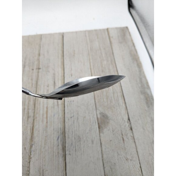 Vintage Ames 11" Slotted Serving Spoon #3 Black Handle Chrome Plated - Picture 10 of 10